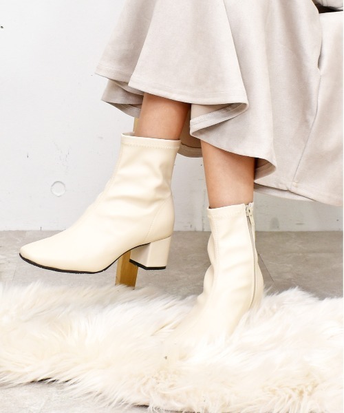 FUN ブーツ ストレッチショートブーツ レディース : ZOZOTOWN Yahoo!店