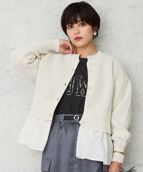vaultroom カーディガン アイボリー Lサイズ JETSET SOLO PLUS（ジェットセットソロプラス） カーディガン 「FONT