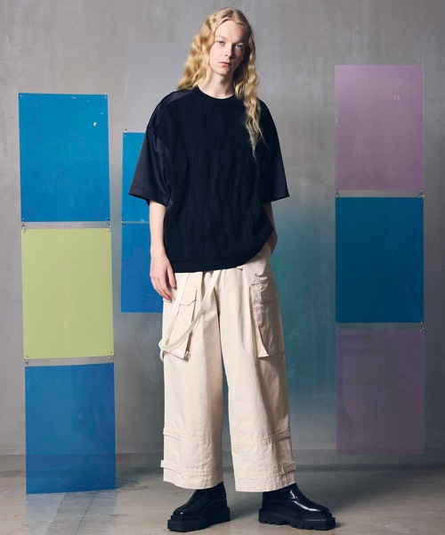 「MAISON SPECIAL」 半袖シャツ 1 パープル メンズの画像