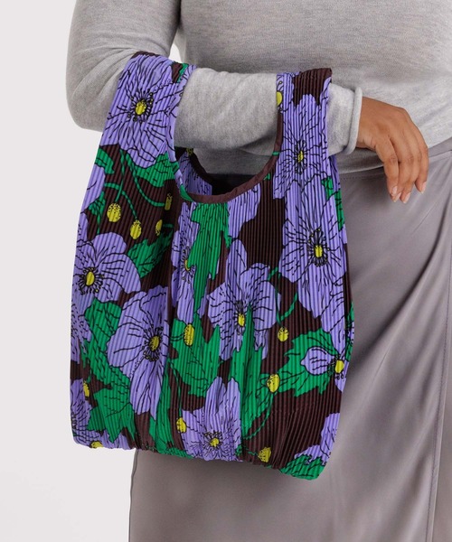 BAGGU（バグゥ） エコバッグ PLEATED BAGGU ブラウンポピー : ZOZOTOWN
