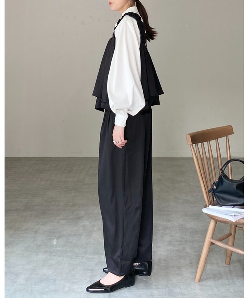She's Closet セットアップ 肩フリルショルダーギャザーキャミソール