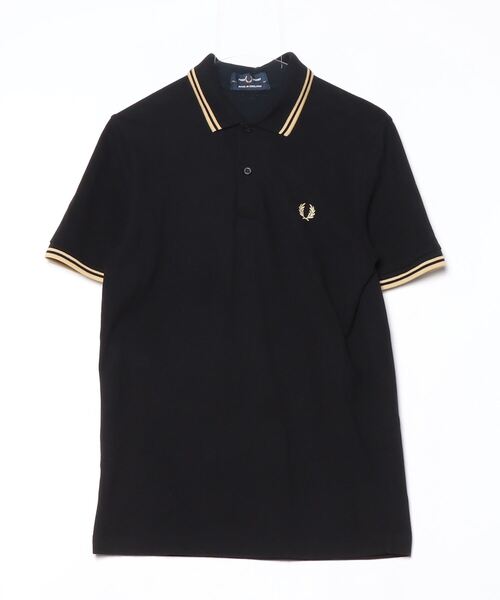 「FRED PERRY」 半袖ポロシャツ 38 ブラック メンズ