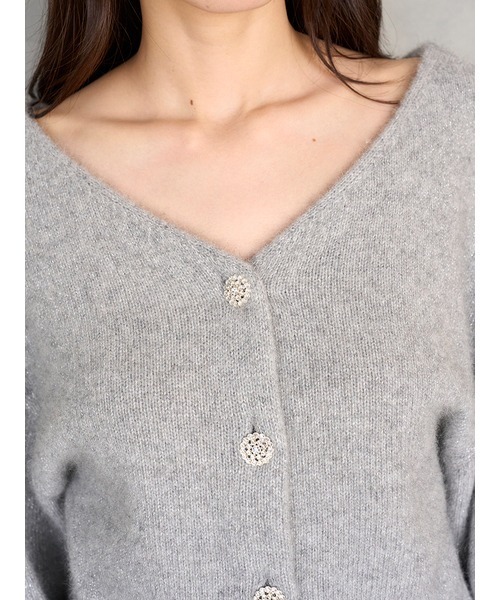 SNIDEL（スナイデル） カーディガン フォックスビジューカーディガン