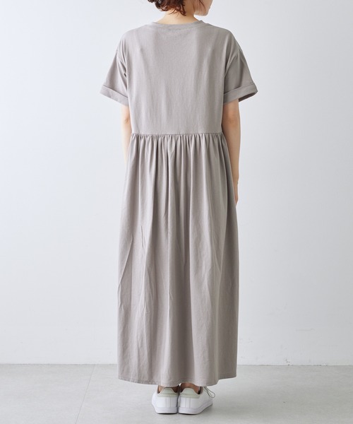 「PUAL CE CIN」 「Du noir」半袖ワンピース FREE チャコール レディース_画像4