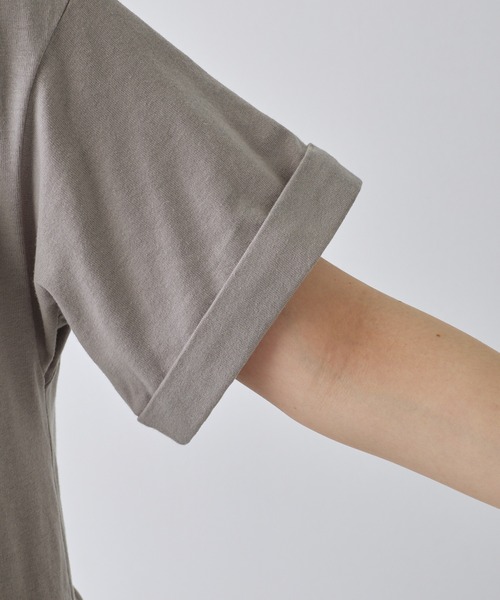 「PUAL CE CIN」 「Du noir」半袖ワンピース FREE チャコール レディース_画像6