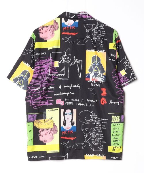 「Mark Gonzales」 半袖シャツ S ブラック メンズ_画像2