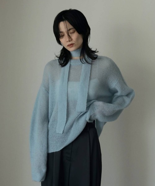 anuke アンヌーク Mohair Ribbontie Knit anuke（アンヌーク） ニット セーター Mohair Ribbontie Knit