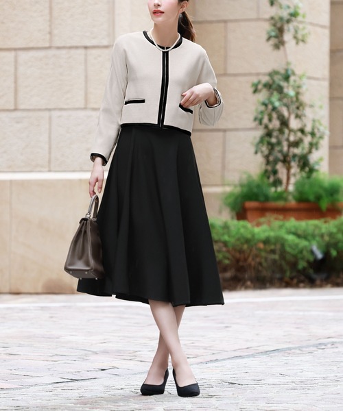 「Flolia」 ジャケット 2L ベージュ レディース_画像6