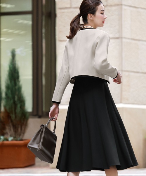 「Flolia」 ジャケット 2L ベージュ レディース_画像7