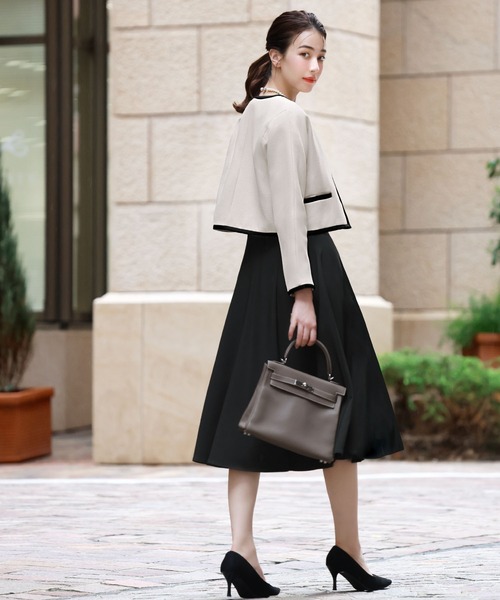 「Flolia」 ジャケット 2L ベージュ レディース_画像8