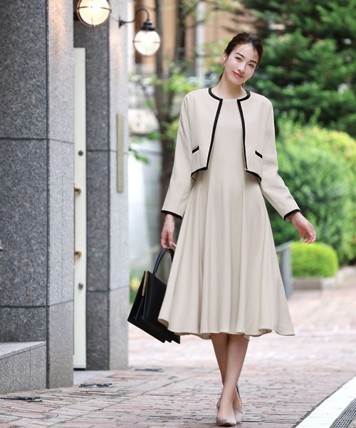 「Flolia」 ジャケット 2L ベージュ レディース_画像9