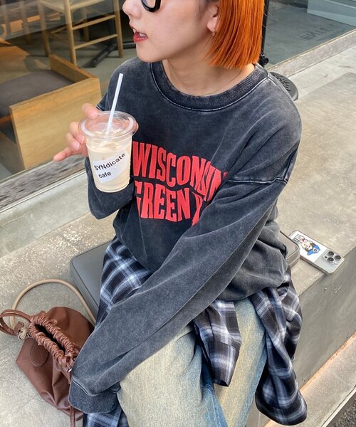 「CIAOPANIC TYPY」 スウェットカットソー MEDIUM ブラック レディース_画像4