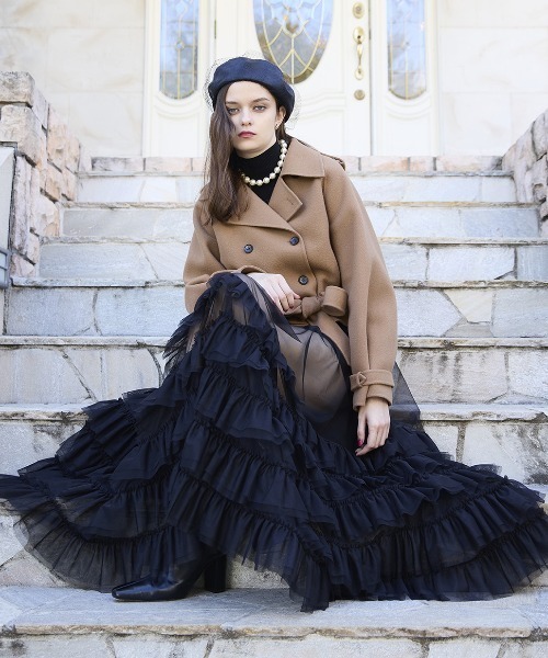eimy istoire チュールティアードレイヤードスカート EIMY ISTOIRE（エイミーイストワール） スカート チュールティアード