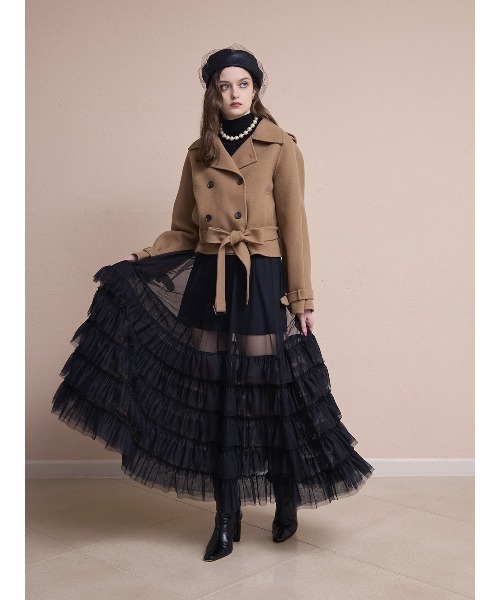 eimy istoire 新品 レイヤードスカート EIMY ISTOIRE（エイミーイストワール） スカート チュールティアード