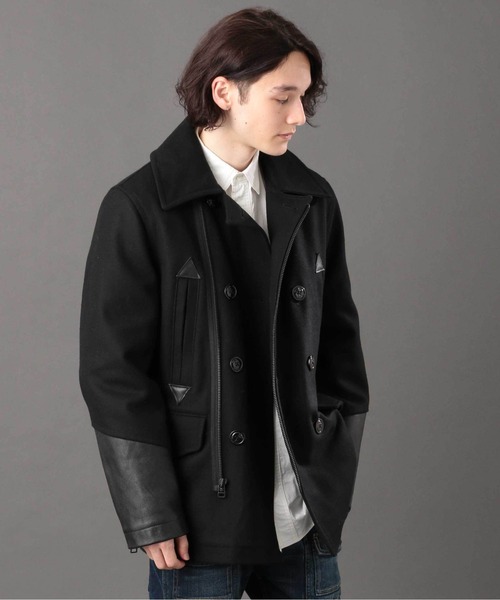AVIREX（アヴィレックス） ピーコート L ブラック メンズ : ZOZOTOWN