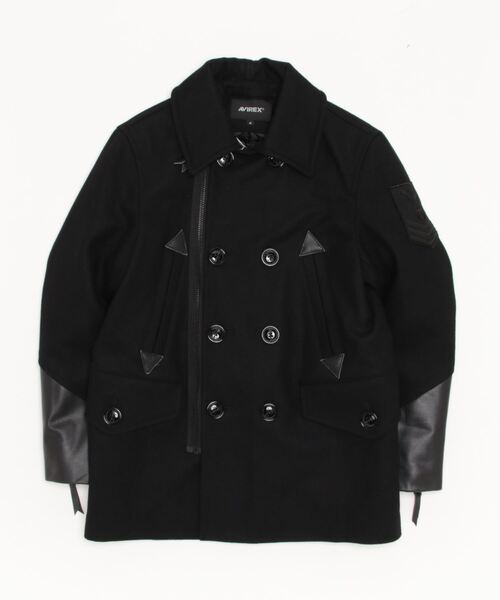 AVIREX（アヴィレックス） ピーコート L ブラック メンズ : ZOZOTOWN