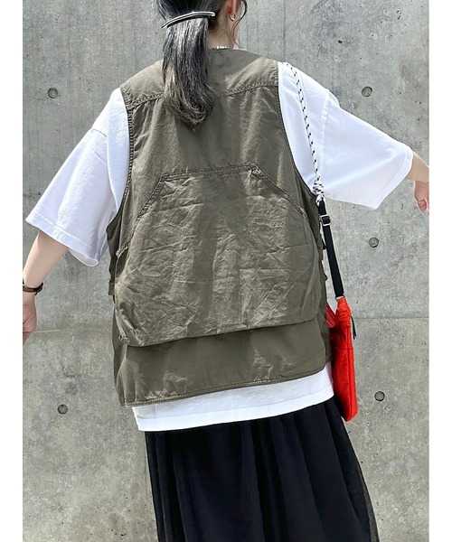 niko and…（ニコアンド） ベスト FREE カーキ レディース : ZOZOTOWN