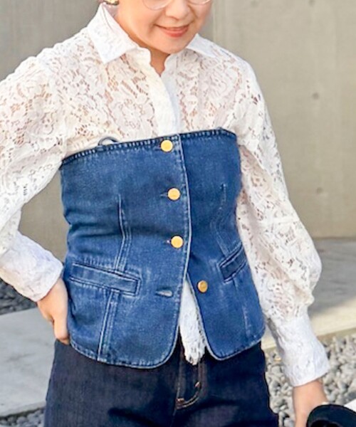 Rie Miller（リエミラー） キャミソール 「RM denim」2WAYデニム