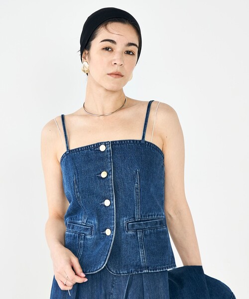Rie Miller（リエミラー） キャミソール 「RM denim」2WAYデニム
