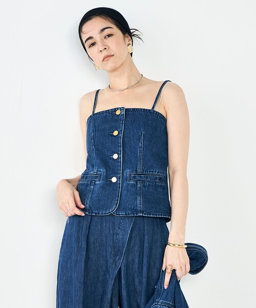 Rie Miller（リエミラー） キャミソール 「RM denim」2WAYデニム