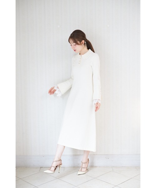 tocco closet（トッコ クローゼット） ワンピース レース付きポロ