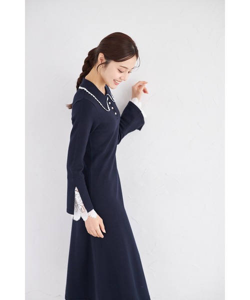 tocco closet（トッコ クローゼット） ワンピース レース付きポロ