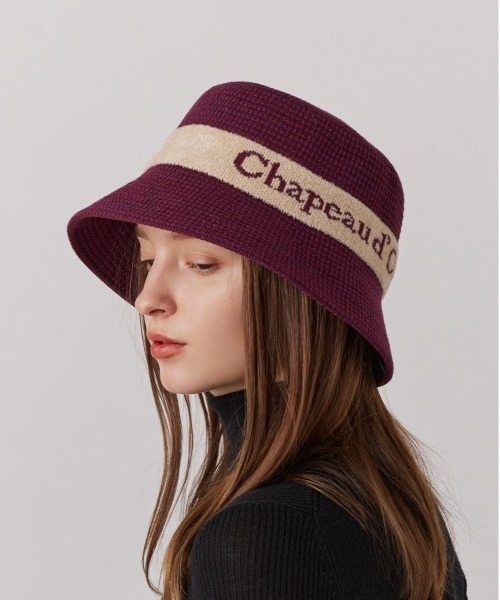 「Chapeau d' O」 ハット M/57.5cm ワイン レディース_画像5