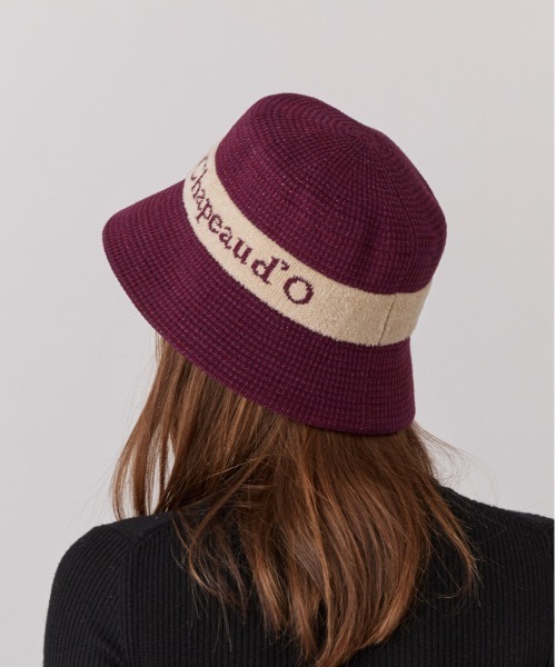 「Chapeau d' O」 ハット M/57.5cm ワイン レディース_画像6