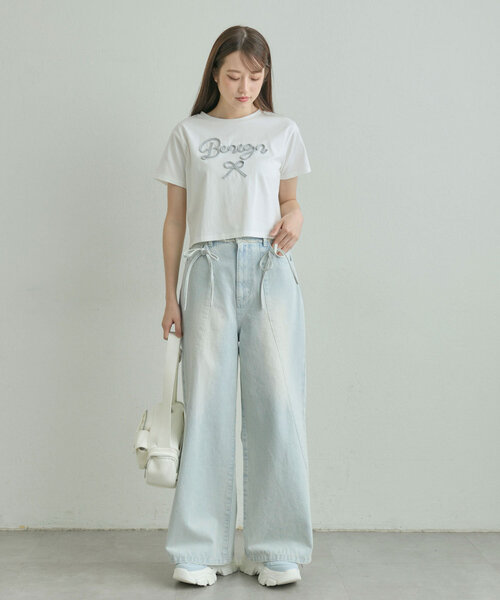 「OLIVE des OLIVE」 デニムパンツ MEDIUM ブルー レディース_画像3