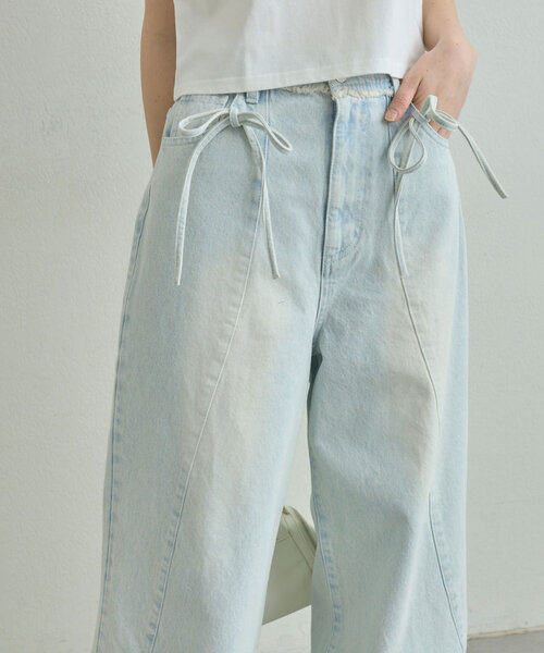 「OLIVE des OLIVE」 デニムパンツ MEDIUM ブルー レディース_画像5