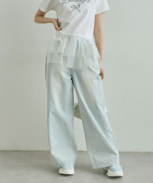 「OLIVE des OLIVE」 デニムパンツ MEDIUM ブルー レディース_画像7