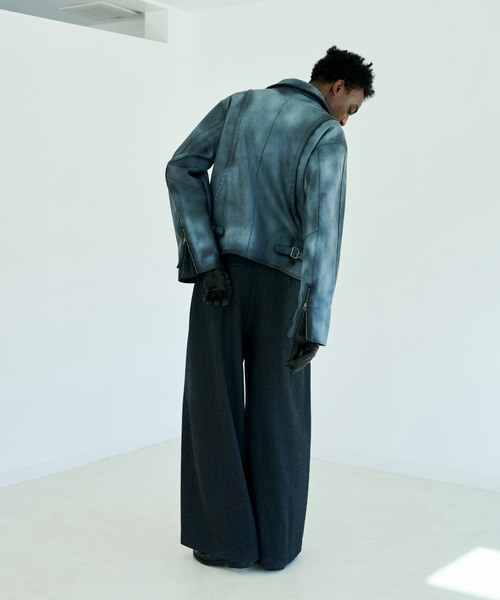 Camphor wood 革ジャン ライダース FADED SHORT LENGTH PU Camphor wood 革ジャン ライダース FADED SHORT LENGTH PU