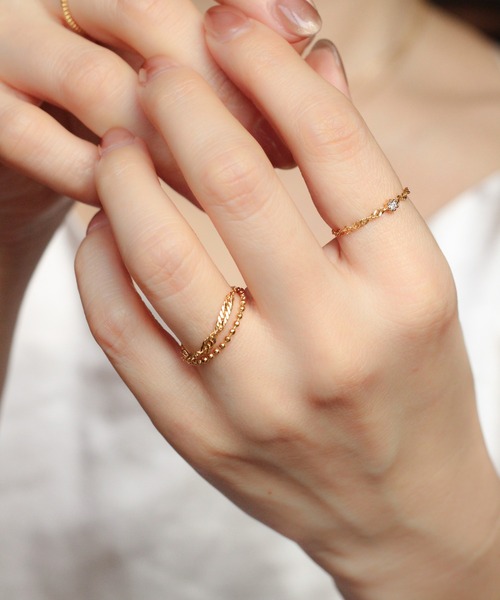 「NOIR DE POUPEE」 リング #11 ゴールド レディース_画像3