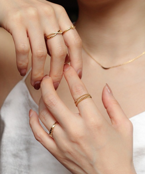 「NOIR DE POUPEE」 リング #11 ゴールド レディース_画像5