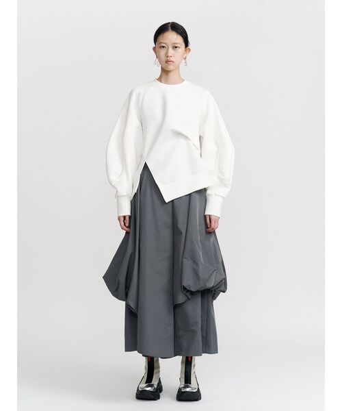 ワイドパンツ パンツ ASYMME LAYERED BALLOON PT / アシメレイヤードバルーンパンツ レディースの画像