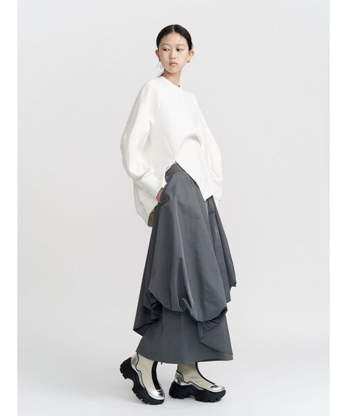ワイドパンツ パンツ ASYMME LAYERED BALLOON PT / アシメレイヤードバルーンパンツ レディースの画像