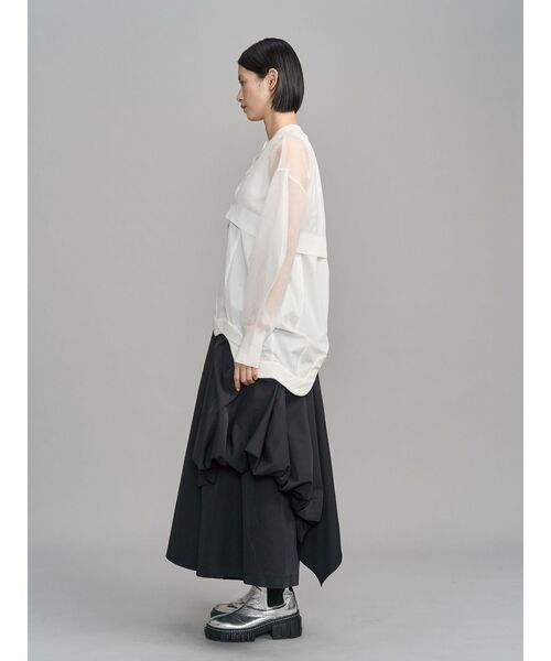 ワイドパンツ パンツ ASYMME LAYERED BALLOON PT / アシメレイヤードバルーンパンツ レディースの画像