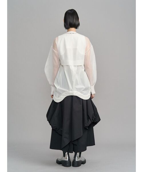 ワイドパンツ パンツ ASYMME LAYERED BALLOON PT / アシメレイヤードバルーンパンツ レディースの画像