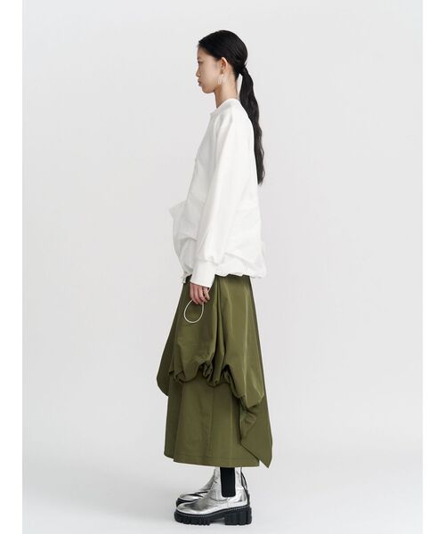 ワイドパンツ パンツ ASYMME LAYERED BALLOON PT / アシメレイヤードバルーンパンツ レディースの画像