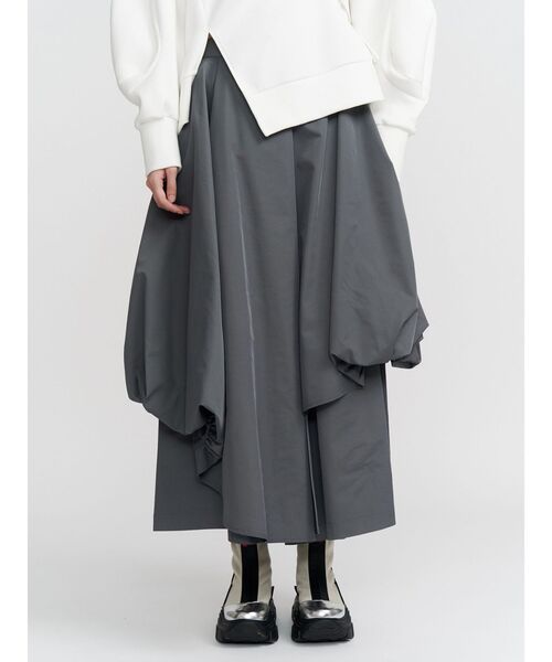 ワイドパンツ パンツ ASYMME LAYERED BALLOON PT / アシメレイヤードバルーンパンツ レディースの画像