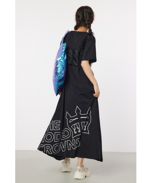 「RODEO CROWNS WIDE BOWL」 Tシャツワンピース FREE ライトカーキ レディース_画像2