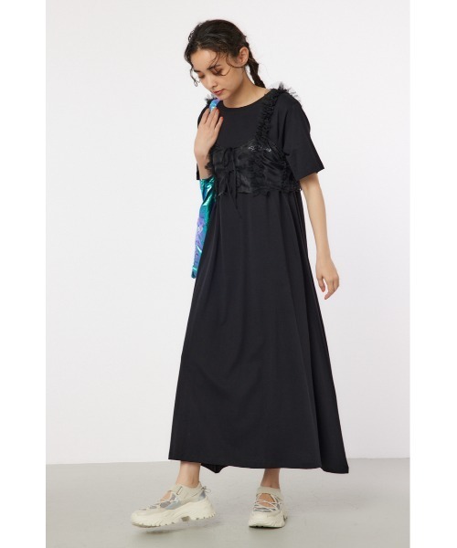 「RODEO CROWNS WIDE BOWL」 Tシャツワンピース FREE ライトカーキ レディース_画像4