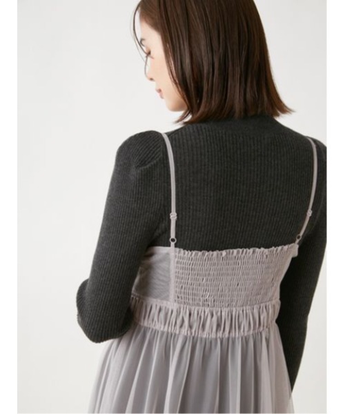 「SNIDEL」 キャミソールワンピース ONE SIZE ブラック レディースの画像