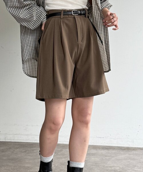CPCM（シーピーシーエム） パンツ ベルト付きショートパンツ