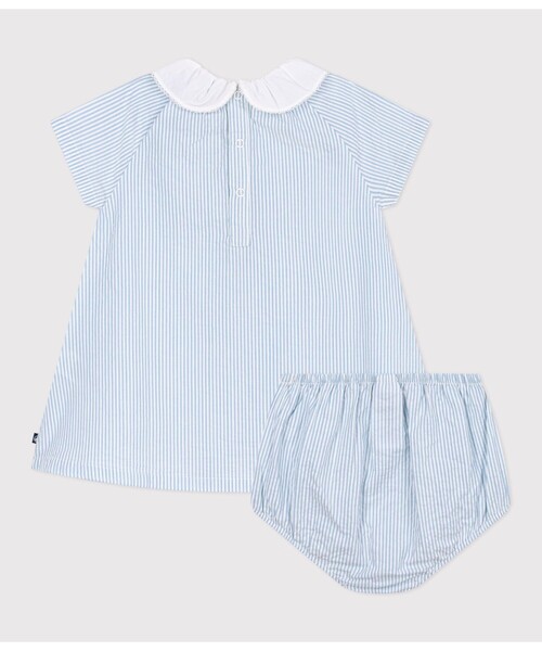 PETIT BATEAU（プチバトー） ワンピース シアサッカーワンピース