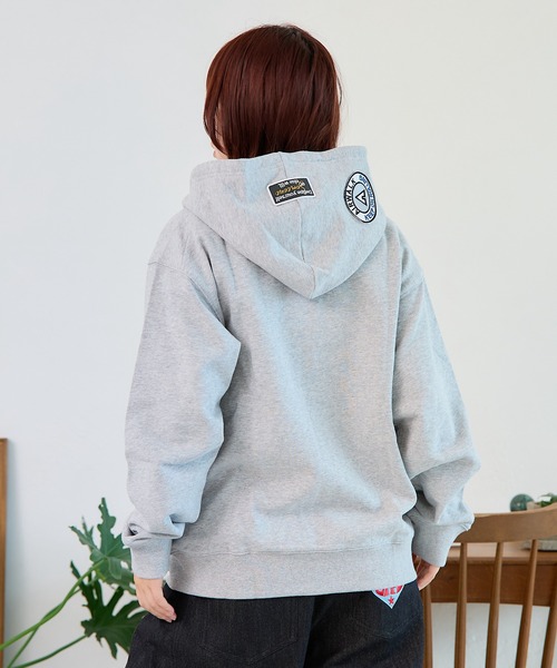 「AIRWALK」 ジップアップパーカー LARGE ワインレッド レディース_画像2