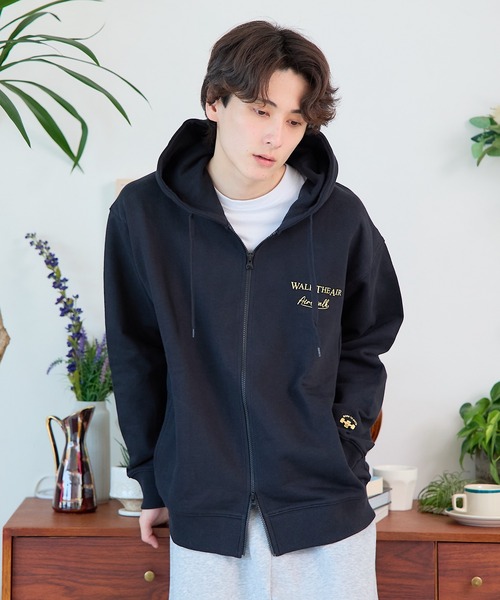 「AIRWALK」 ジップアップパーカー LARGE ワインレッド レディース_画像4