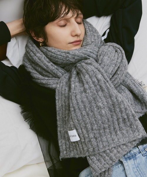 「un/neu」 ストール FREE レッド レディース_画像7