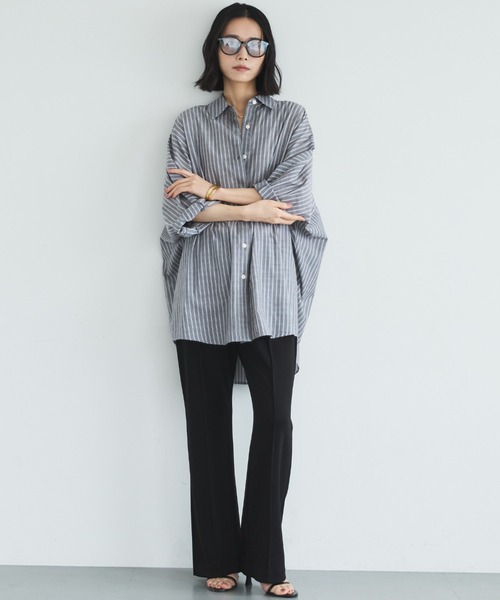 パンツ 多機能センターシームソフトリブパンツ レディースの画像