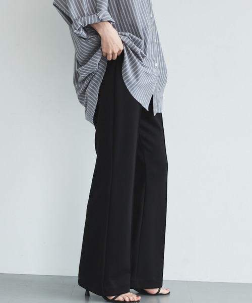 パンツ 多機能センターシームソフトリブパンツ レディースの画像